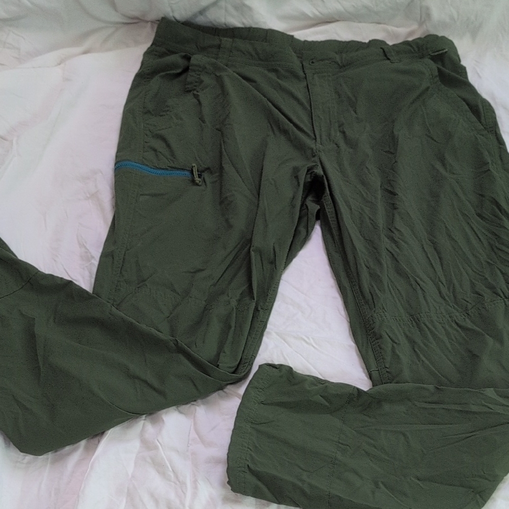 REI Women's Green Track Pants with Blue Detail